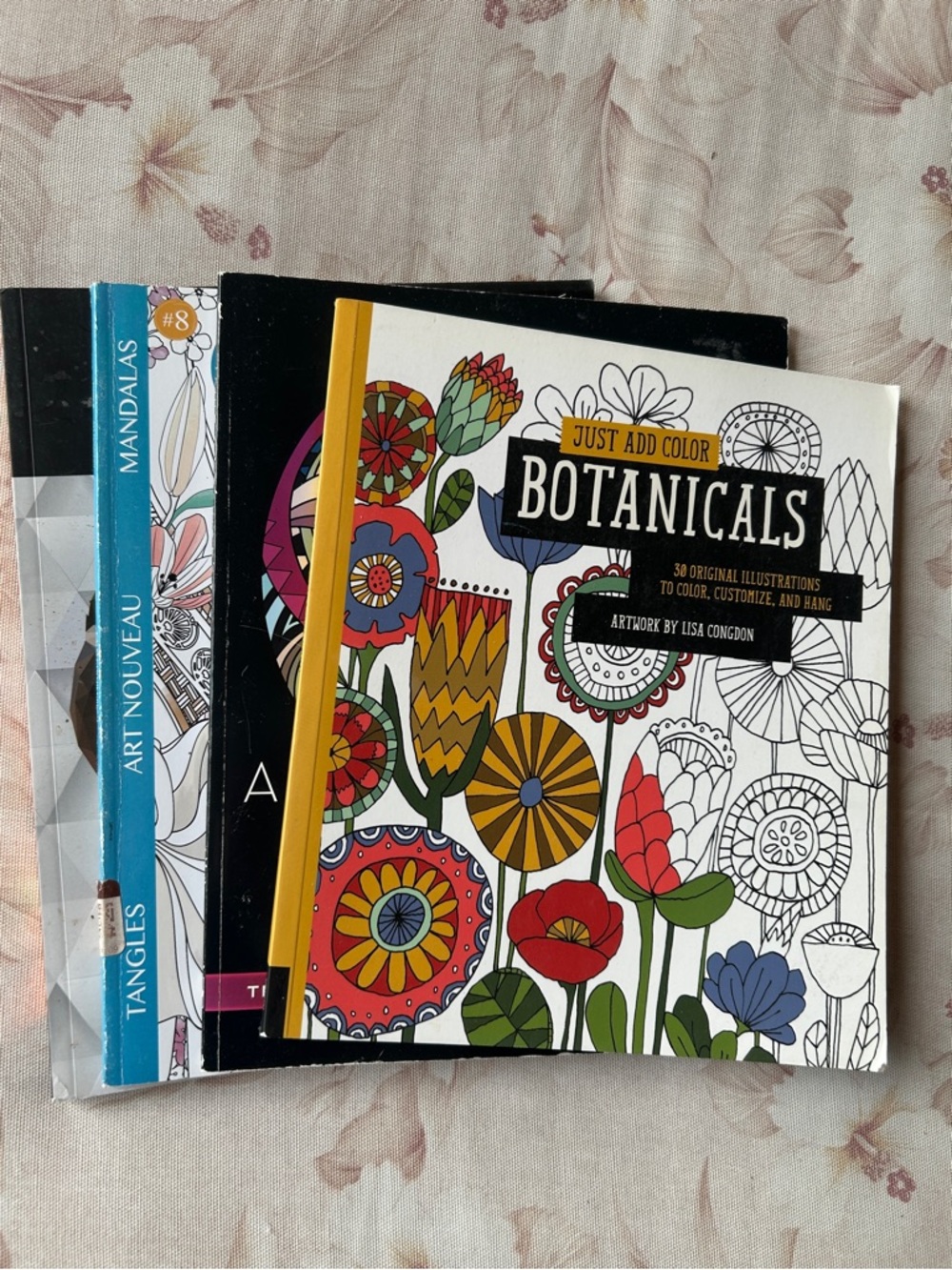 Four Adult Coloring Books